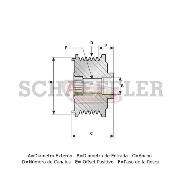 535007130 LUK Polea, alternador