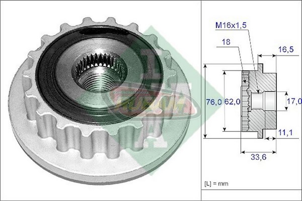 535011810 LUK Polea, alternador