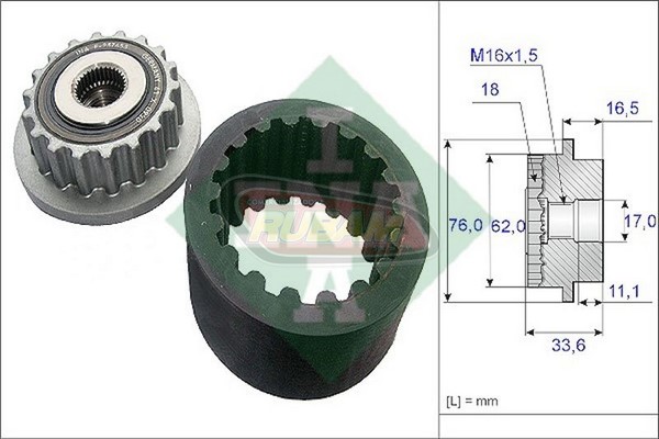 535018610 LUK Polea, alternador